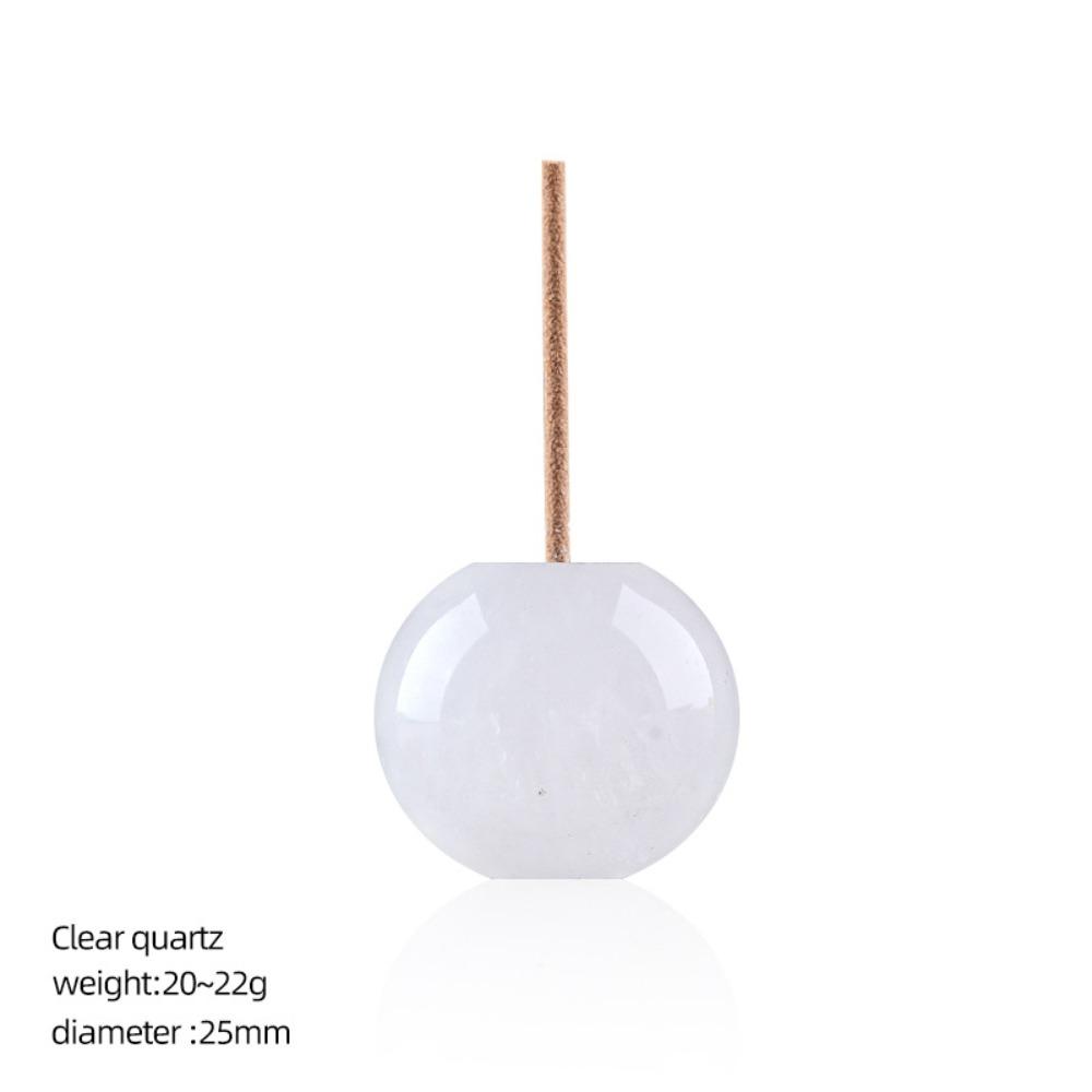 New Design 25mm Ball Incense Holder Rose Quartz Round Ball Handcrafted Gemstone Incense Holder Amethyst Desk Ornament Home Decor