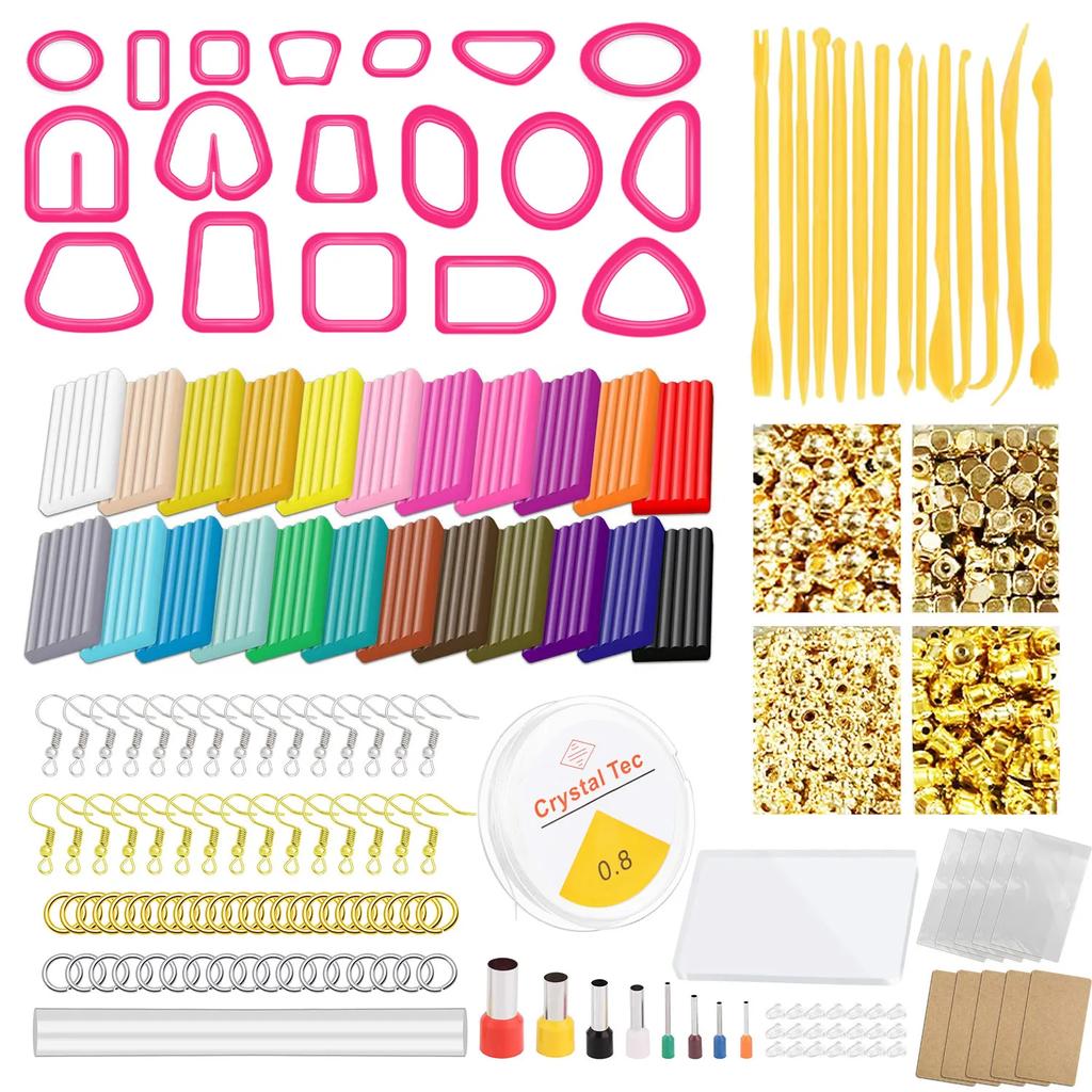 Polymer Clay Fimo DIY Soft Clay Set Molding Craft Oven Bake Clay Blocks Montessori Early Education Toy For Kids Christmas Set