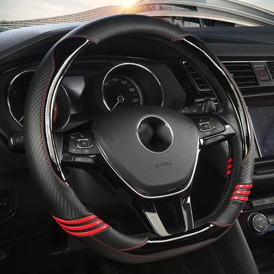 Capa de volante de carro em formato D de couro PU para Nissan Qashqai J11 Nissan X-trail T32 Golf 7 Tiguan Kia Optima