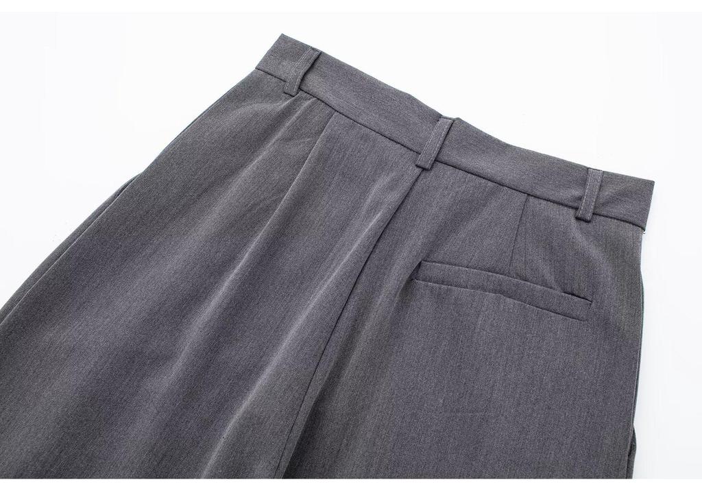 Women's High-Waisted Pleated Wide-Leg Pants - European & American Style