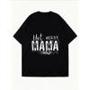 Oversized T Shirt White Hot Mess Mama Print Graphic Tee For Casual Wear And Everyday Style