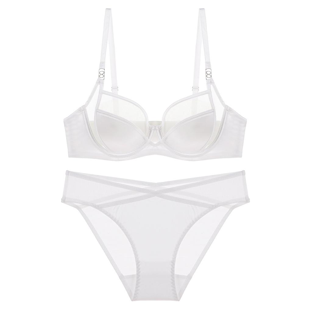 French underwear pure desire thin smooth mesh sexy underwear big chest small anti-sagging bra cover