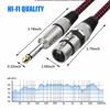XLR Female To 1/4 Inch TS Cable, 7.6M (2 Pieces), UGOMI Nylon Braided Microphone Cable, TS 6.35mm Mono Unbalanced Microphone Cable (TS To XLR Cable)