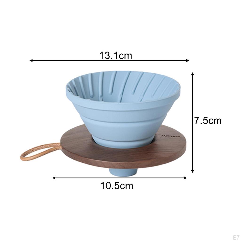 Coffee Filter Cone Silicone Holder Drip for Travel