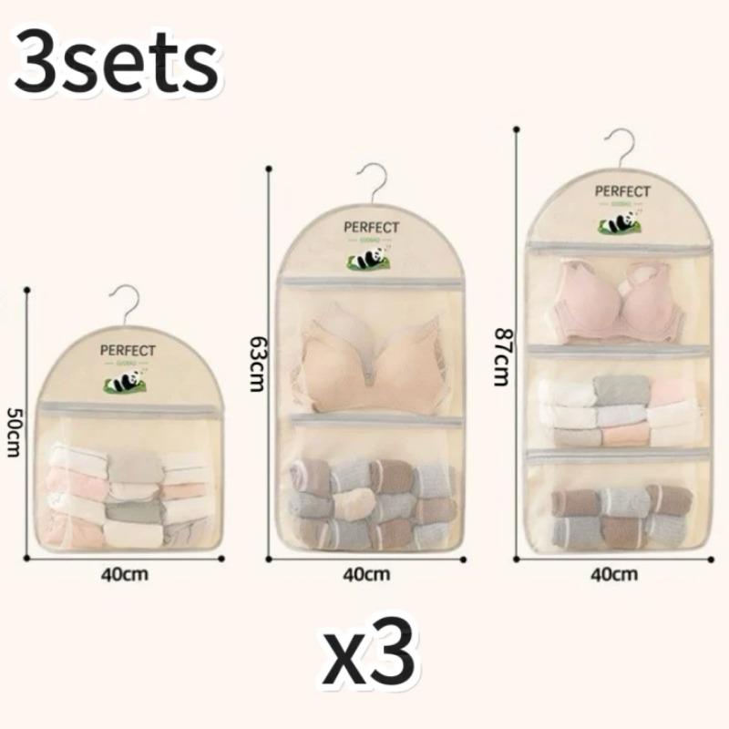 Aufbewahrungsnetz mit großer Kapazität, Schlafsaalschrank, Hängebeutel für Socken und Unterwäsche, Mehrschichtige atmungsaktive Netztasche, Tür-Aufbewahrungstaschen