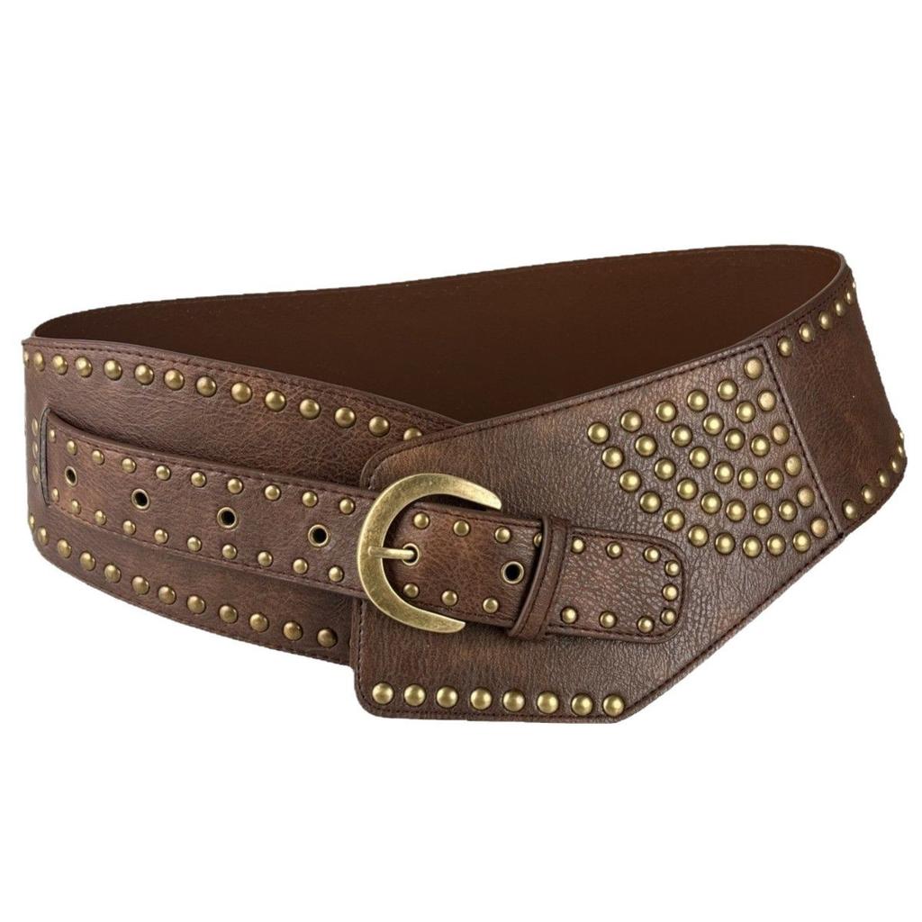 The Wide Waistband Is A Retro Millennial Hot Girl's Waistband Decoration. The Wide Belt Is A Perfect Match for Women To Slim Their Waists and Look Old