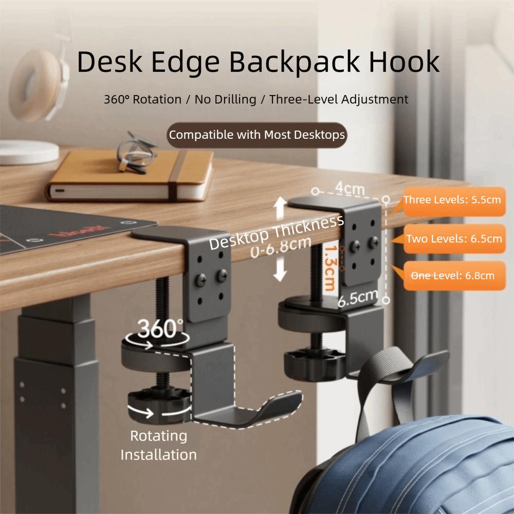 Kopfhörerständer aus Kohlenstoffstahl Universal Taschenhaken Universal Soundbar-Ständer Schülerschreibtisch