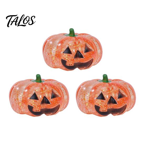 Pumpkin Head Toy 1/2/3Pcs Halloween Stress Ball, Anxiety Relief Spooky Healing Ball Toy, Stretchy Glitter Orange Sensory Small Reliever