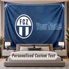 Custom Name Text Tapestry FC Zürich Personalized Polyester Wall Tapestry For Bedroom And Room