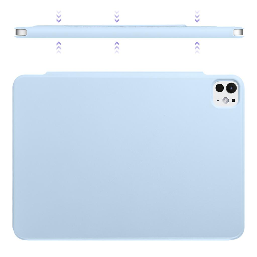 For iPad Pro 13 (2024) Case PC+PU Leather Origami Stand Magnetic Tablet Cover