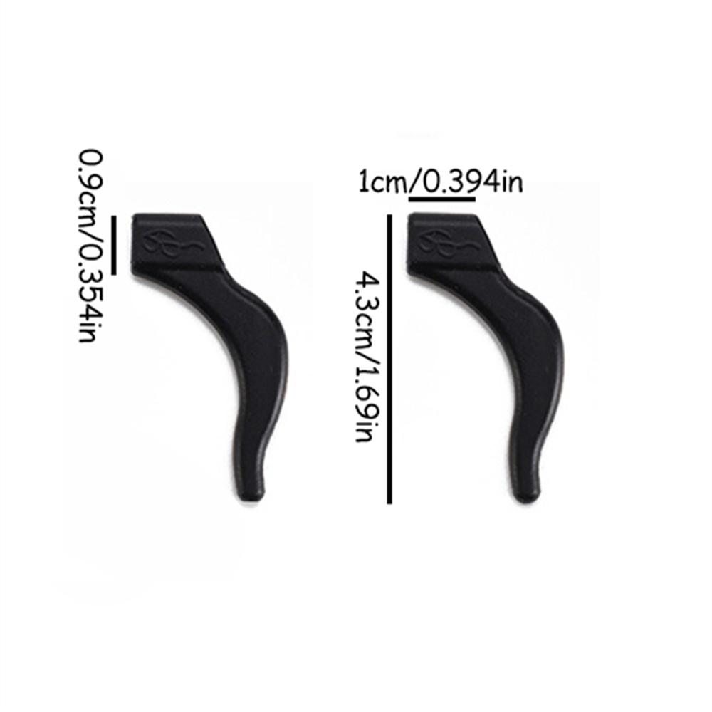 10PCS Silicone Anti-slip Ear Hooks Holder for Glasses Black Elastic Eyeglasses Retainer Holders Eyewear Accessories