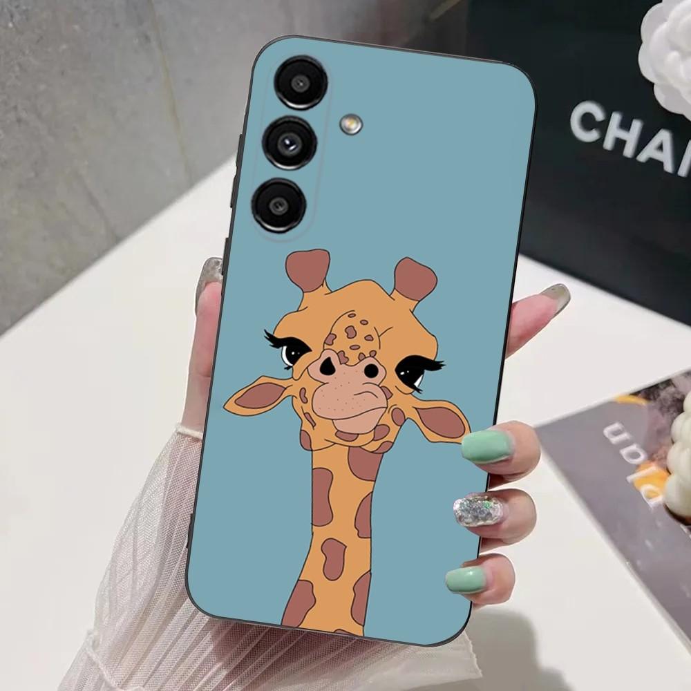 Giraffen-Illustration    Handyhülle für Samsung S24,S21,S22,S23,S30,Ultra,S20,Plus,Fe,Lite,Note,10,9,5G Schwarze Weiche Hülle