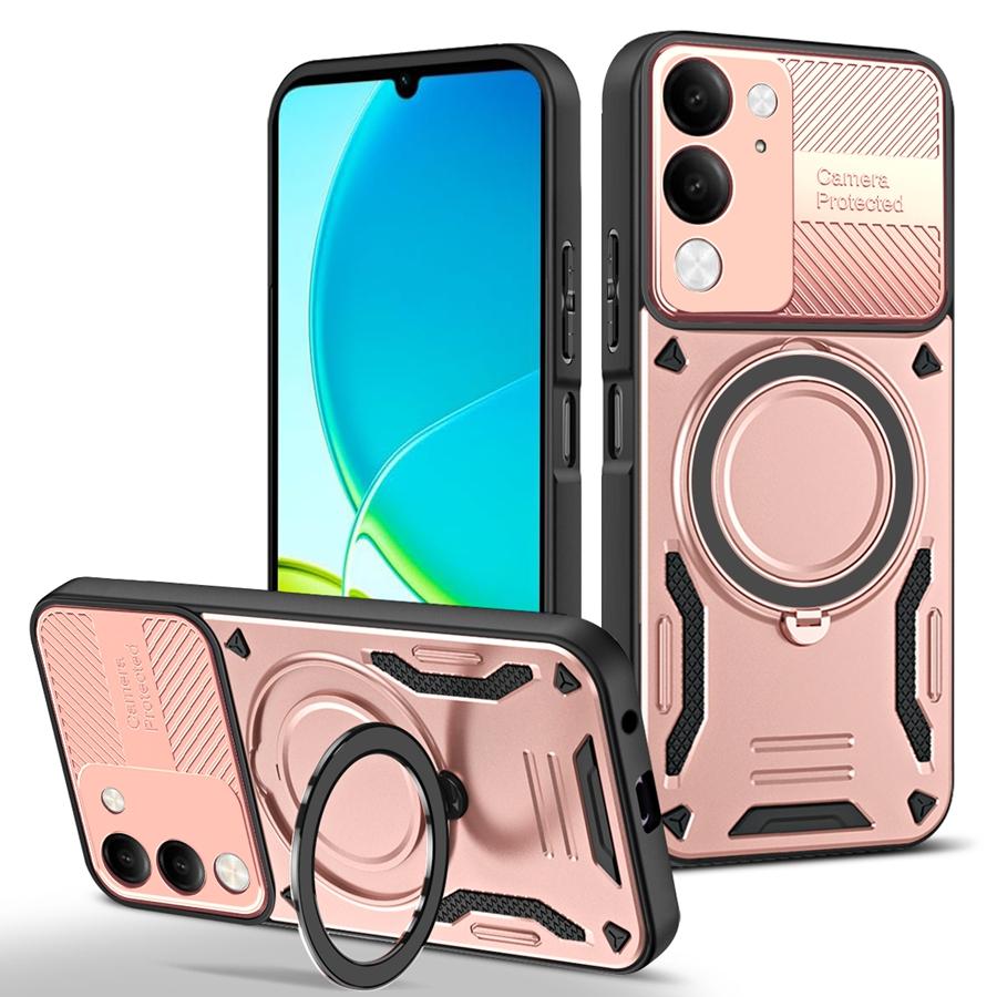 Solid Armor Shockproof Magnetic Case For Vivo Y39 Y29S 5G V50 Lite Y04S Y04 Y29 Car Holder Ring Stent Phone Cover