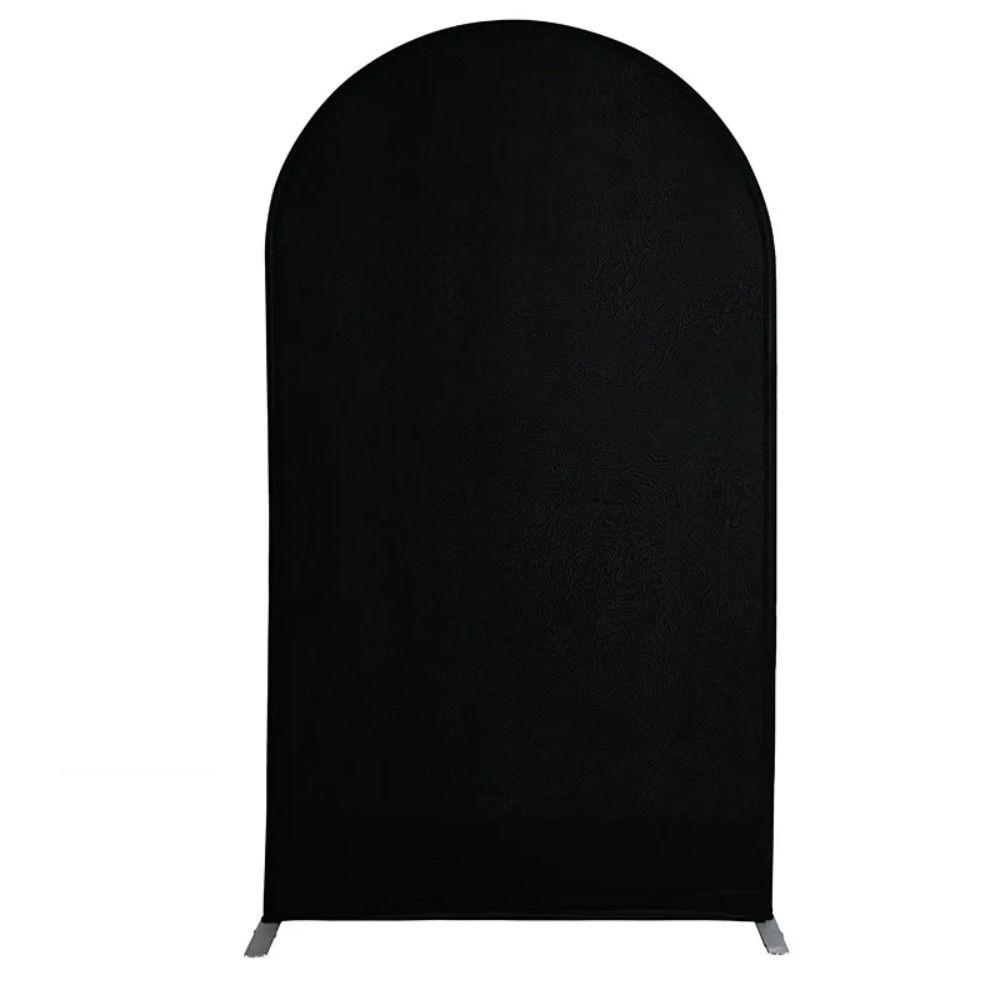 Polyester Wedding Arch Cover Round High Elasticity Arch Backdrop Cover Background Solid Color Ceremony Banquet Decoration