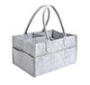 Light Grey Foldable Felt Diaper Tote Bag
