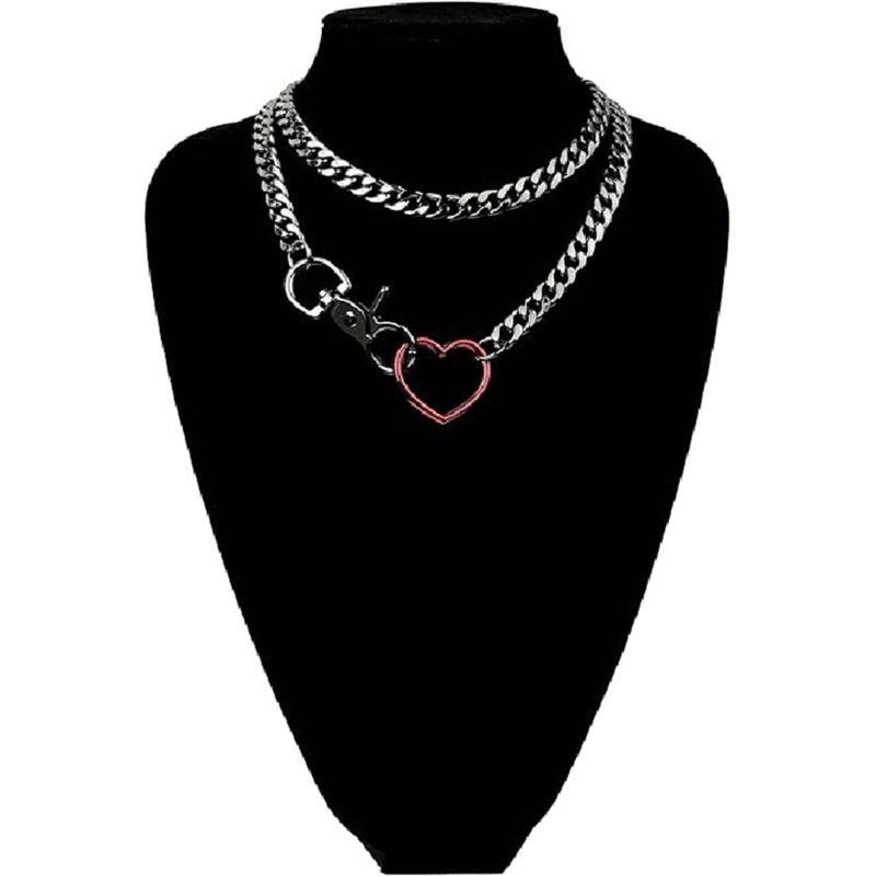 Stylish Necklace with Multi Layer Cuban Chains Unique Y Shape Fashion Necklace with Cuban Layers for Party Casual Attire