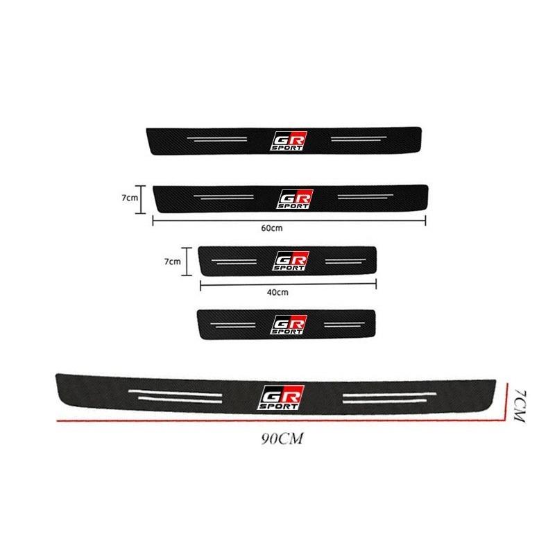 Car Door Sill Pedal Rear Bumper Protector Stickers Anti-scratch for Toyota Corolla Hilux C-HR Yaris 86 Supra Auto Accessories