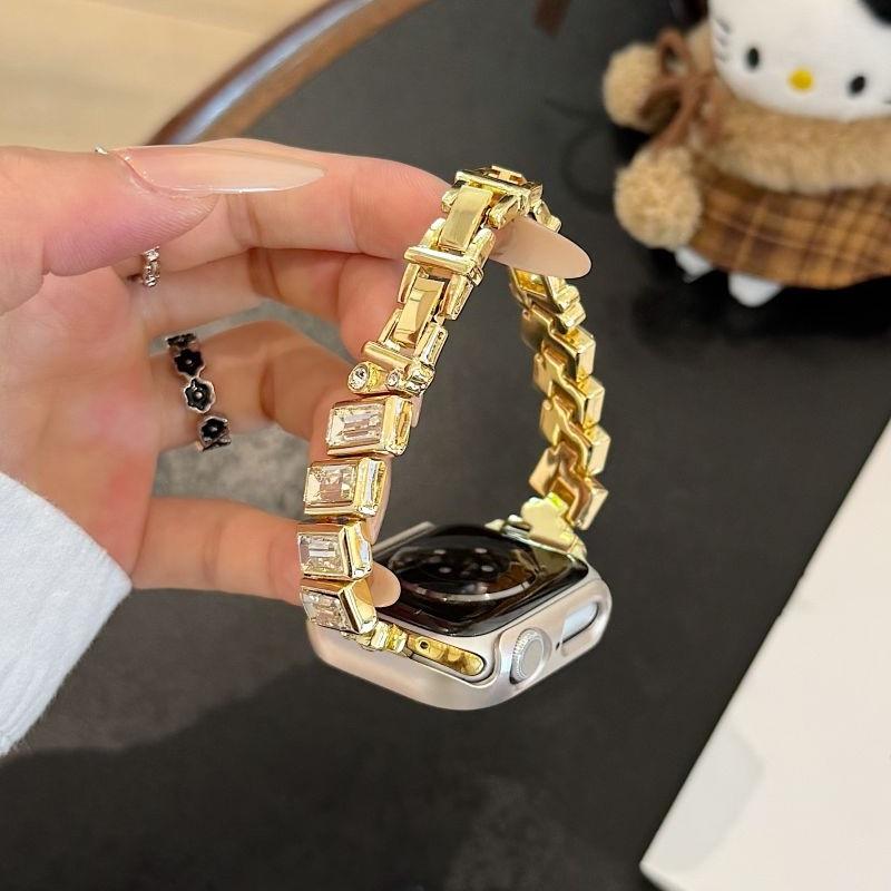 Bling Diamond Band for Apple Watch Bands 49 46 45 44 42 41 38mm Bracelet Jewelry Metal Wristband Strap for iWatch S11 10 9 8 7 6