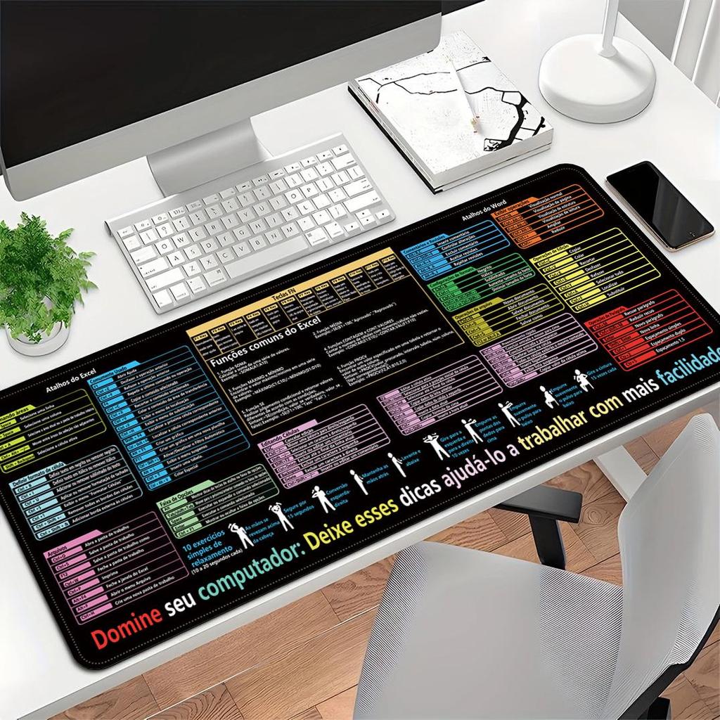 Custom Large Portuguese Mouse Pad for Office Desks - European & American Business Style