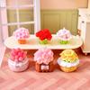 Mini Resin Artificial Flower Miniature Dollhouse Flower Accessories Tiny Potted Plants Ornament for Micro Landscape Doll House Fairy Garden
