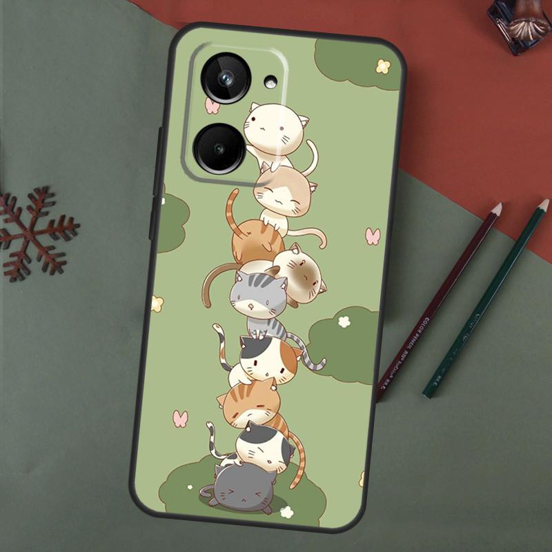 Funny Cute Cats Case For Realme 15 Pro GT7 GT6 C65 C67 C61 C53 C55 C51 C35 C63 C71 C75 11 12 13 14 Pro Plus