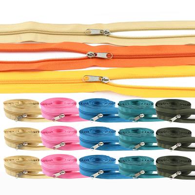 Meetee 3-10M 5# Nylon Zippers with Slider Clothing Zip Heads Puller Repair Kit Bag Garment Replacement DIY Zipper Accessories