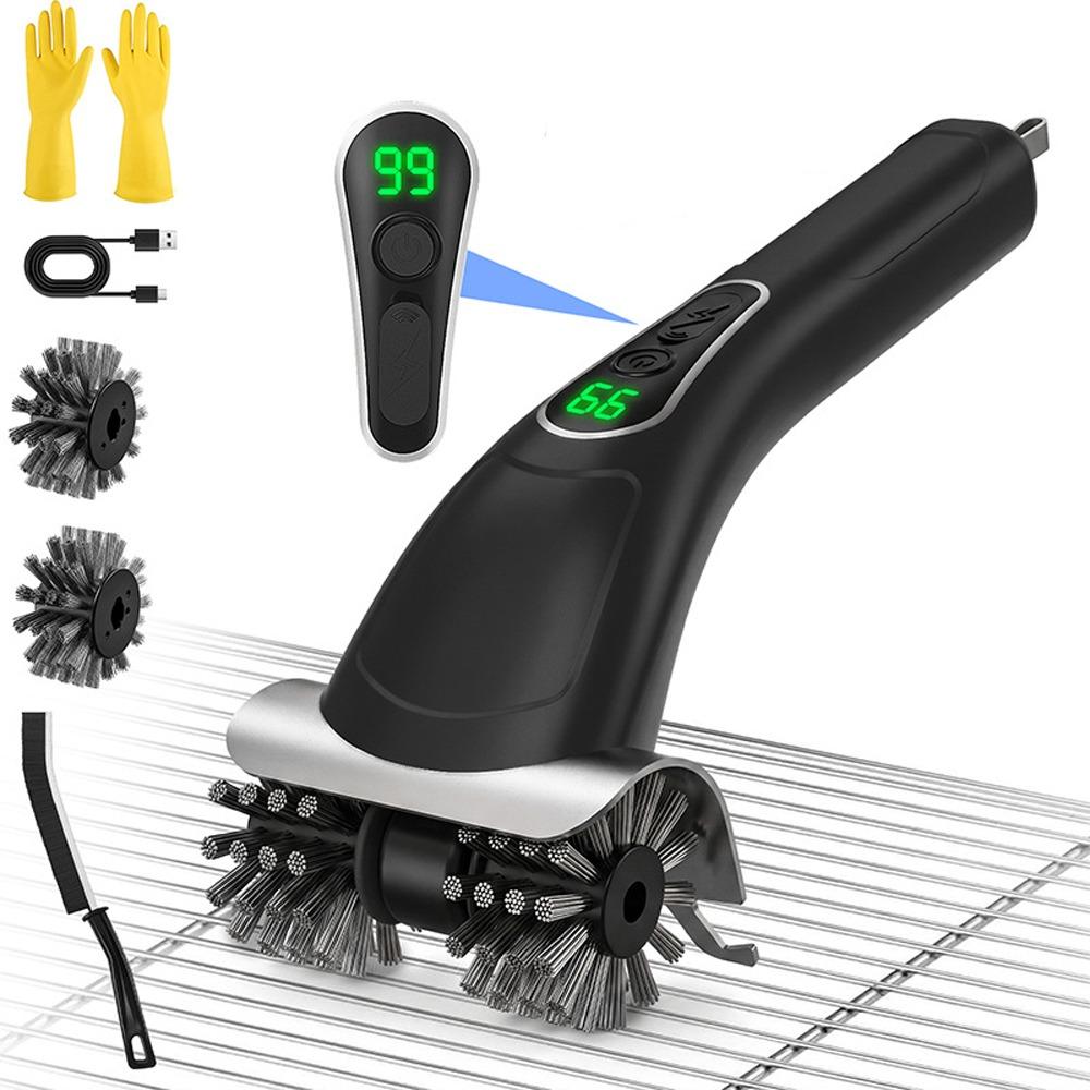 2-Speed Settings Roller BBQ Grill Brush Rechargeable Rotating Barbecue Brush Charcoal Grill