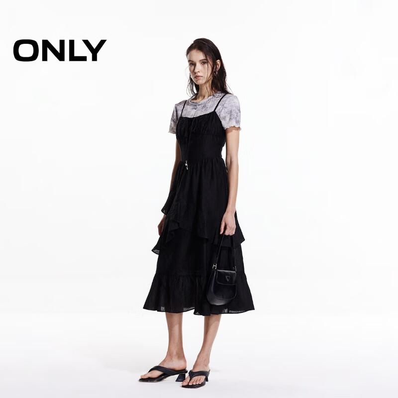 ONLY 2025 Summer Elegant Lace Waist Long Dress