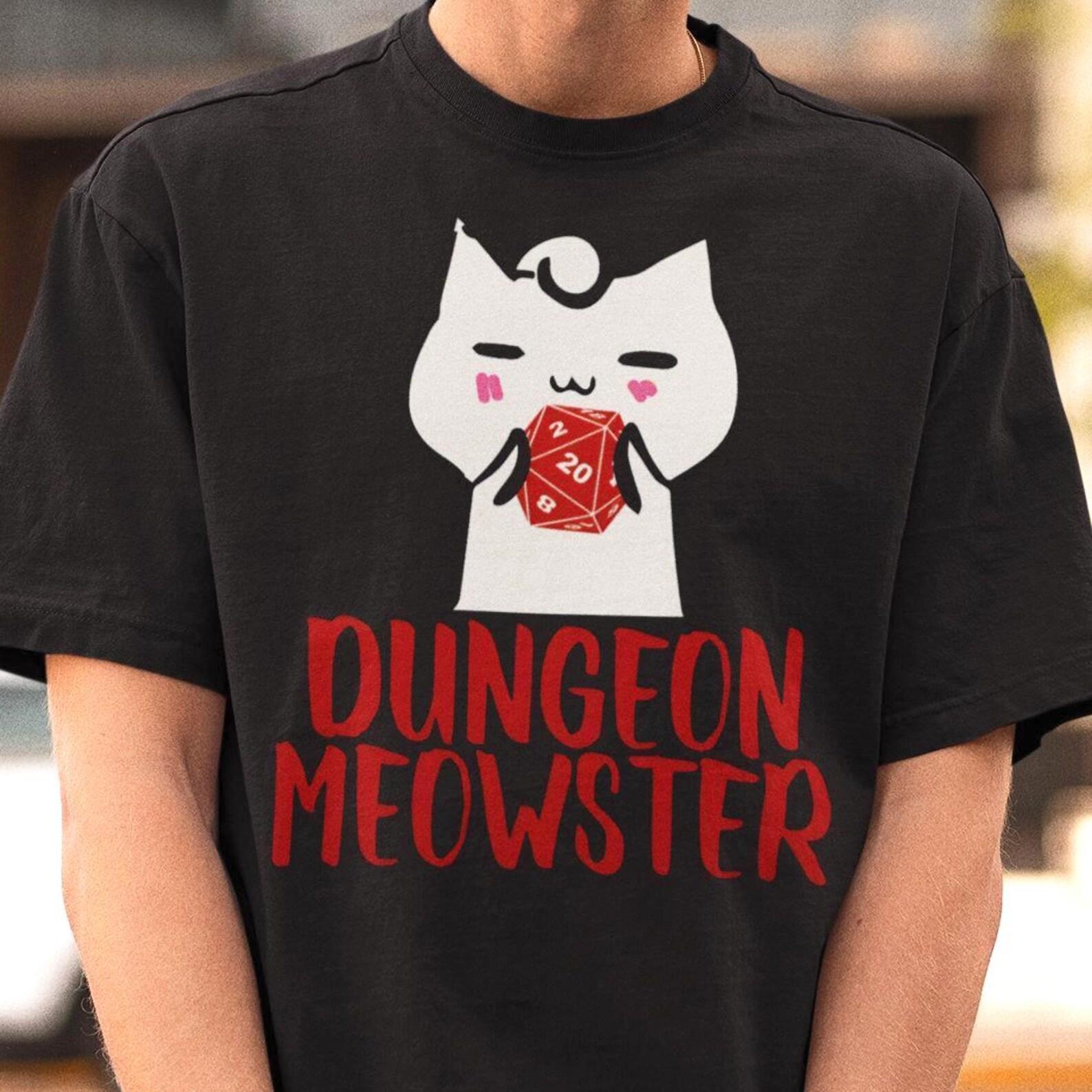 Dungeon Meowster Tshirt - Dungeons and Dragons Shirt,DnD Shirt,Board Game Tees,D&D Sweatshirt M