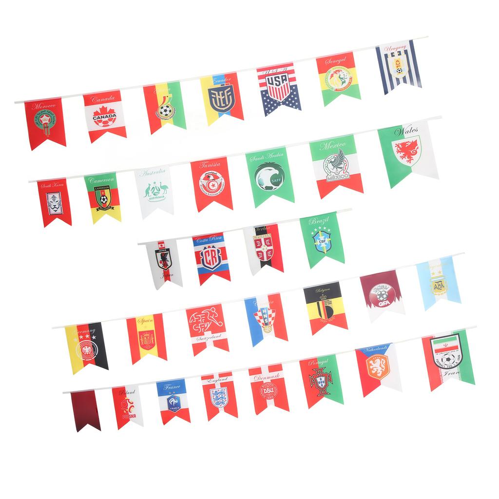 Flaga sznurkowa Mistrzostw Świata 2022 32 Drużyny Kraje Mistrzostwa Świata 2022 Flaga Baner 20x28cm