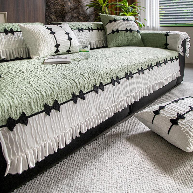 

Simple Light Luxury Sofa Cushion Summer New One-Piece Combination Sofa Cover Towel Cool Sofa Cushion 70*70cm