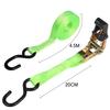 Set of 4 Lashing Belts, Ratchet Belts, Down Belts, Cargo Tie-Down Belts, 20cm Fixed Side, 4.5m Winding Side, 2.5cm Wide, 800kg Breaking Load Capacity