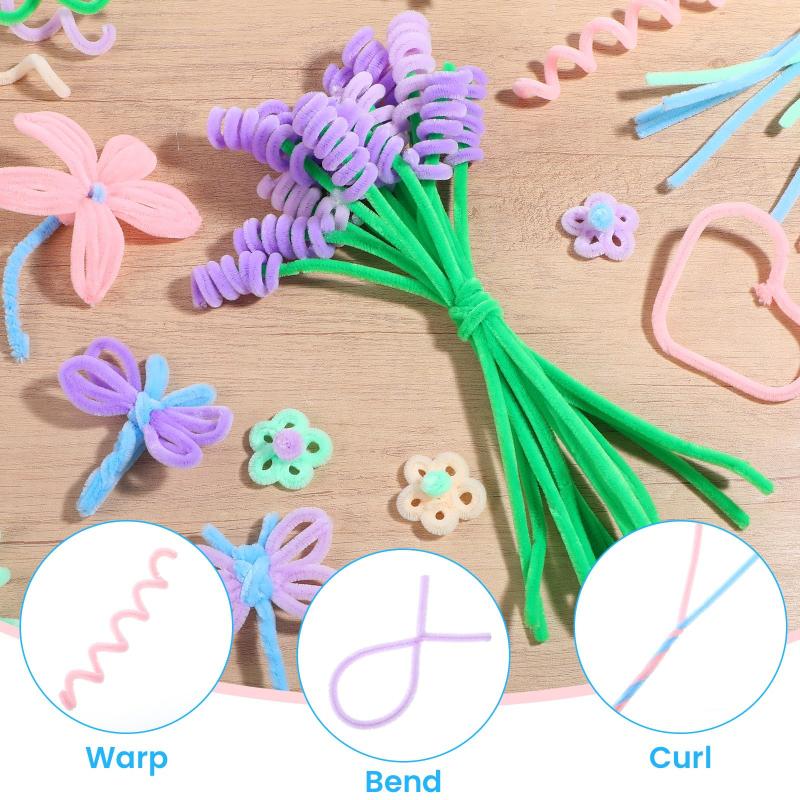 Cleaner Pipe Cleaners for Crafts Creative Chenille Stem Wire Pipe Cleaners Creative Leisure Hobby Diy Plush Stem Twisted Stick