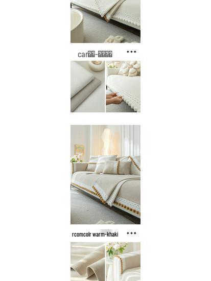 Nordic Light Luxury Chenille Sofa Cushion - Breathable, Non-Slip Cover for All Seasons