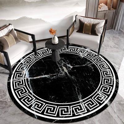 Tapetes de Luxo para Casa Nórdica Sala de Estar Preto Amarelo Branco Geométrico Estilo Mármore Tapetes Decorativos Quarto Tapetes Laváveis para Chão do Quarto