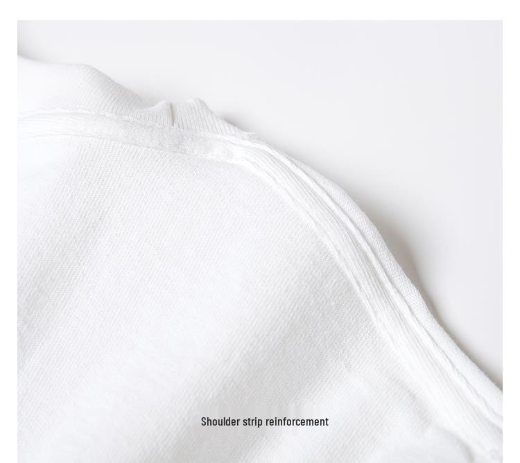 Neues Damen Extra Dickes Reines Baumwoll-T-Shirt mit Rundhalsausschnitt, Weiß, Kurzarm, 220g, Perfekt für den Sommer.