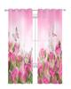 Flowers Butterfly Rose Tulle Sheer Curtains for Living Room Decoration Window Curtain for Bedroom Kitchen Voile Organza Drapes