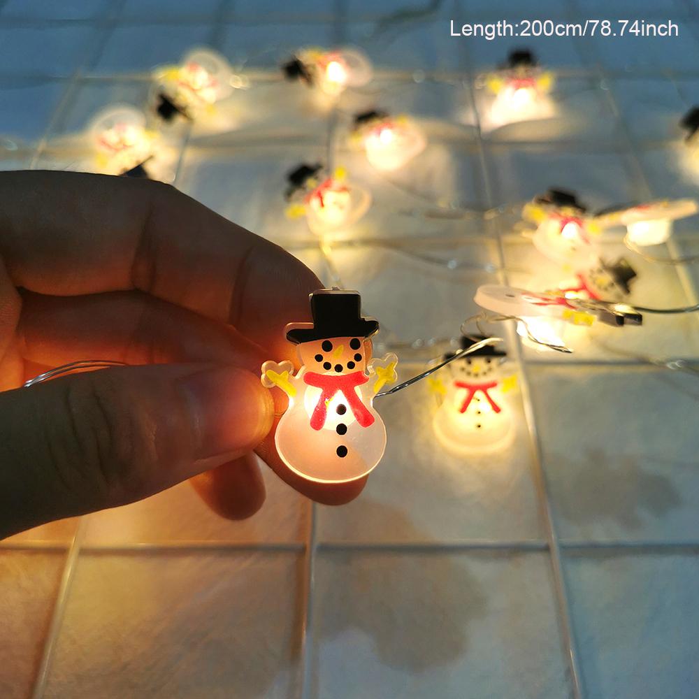 Runtowo Santa Claus Snowman LED Light String Christmas Decoration For Home Xmas Tree Ornament 2026 Navidad Gift 2026 New Year