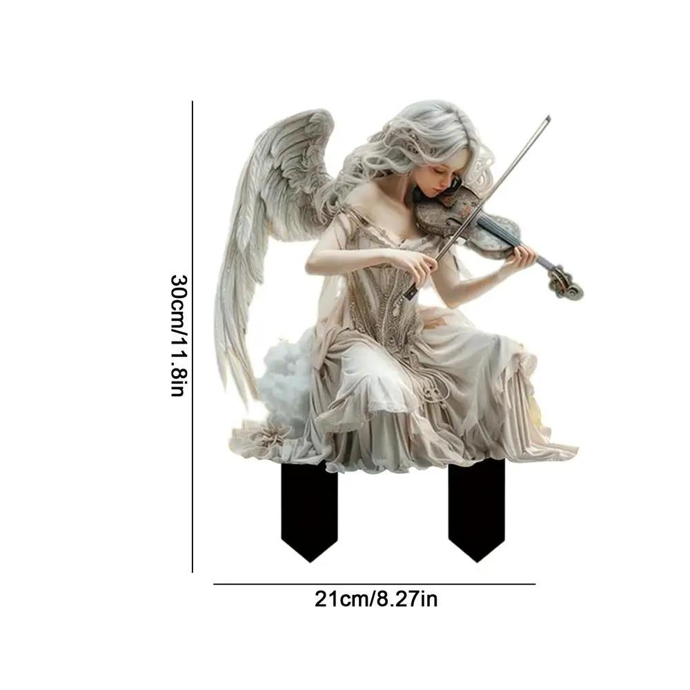 Elf Flower Pot Insert Plaque,Bohemian Fairy Flower Pot Decoration,Garden Fairy Statue, Fairy Garden Flower Pot Accessories