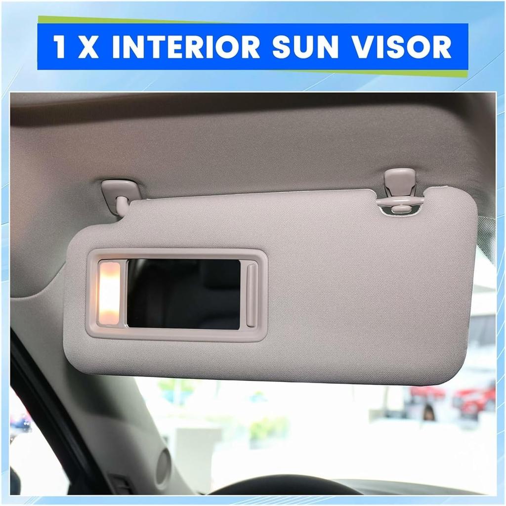Compatible For Mazda CX-5 2017-2021 CX-8 2019 Car Interior Sun Visor With Mirror Sun Shade Left Driver Side Gray KD5H-69-320A