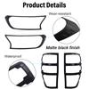 Set 4 buc. Negru Mat Huse Decorative pentru Faruri Frontale și Lămpi Spate Auto Pentru Ford Ranger Raptor 2018 2019 2025 2025 Accesorii