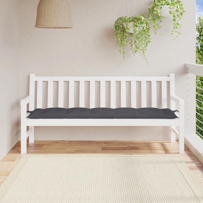 VidaXL Coussin de banc de jardin anthracite 180x50x7 cm tissu oxford 314968