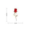 Sparkly Rhinestone Rose Brooch Creative Beautiful Flower Jewelry for Women Office Meeting Attire Decor Accessory