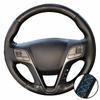 Hand Stitched Black Perforated Non-slip Carbon Fiber Leather 2013-2015 IX45 Steering Wheel Cover For Hyundai Santa Fe