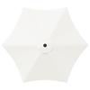 Garden Umbrella with Base 270 x 270 cm Polyester Rectangular Cream