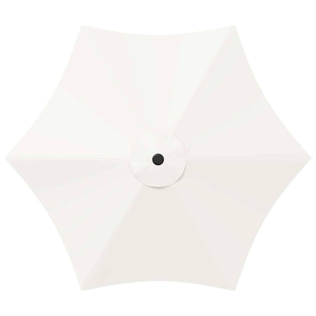 Garden Umbrella with Base 270 x 270 cm Polyester Rectangular Cream