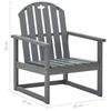 Garden Armchairs 2 pcs Grey Solid Acacia Wood