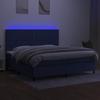 Maison Exclusive - Sommier à lattes de lit et matelas et LED Bleu 200x200 cm Tissu