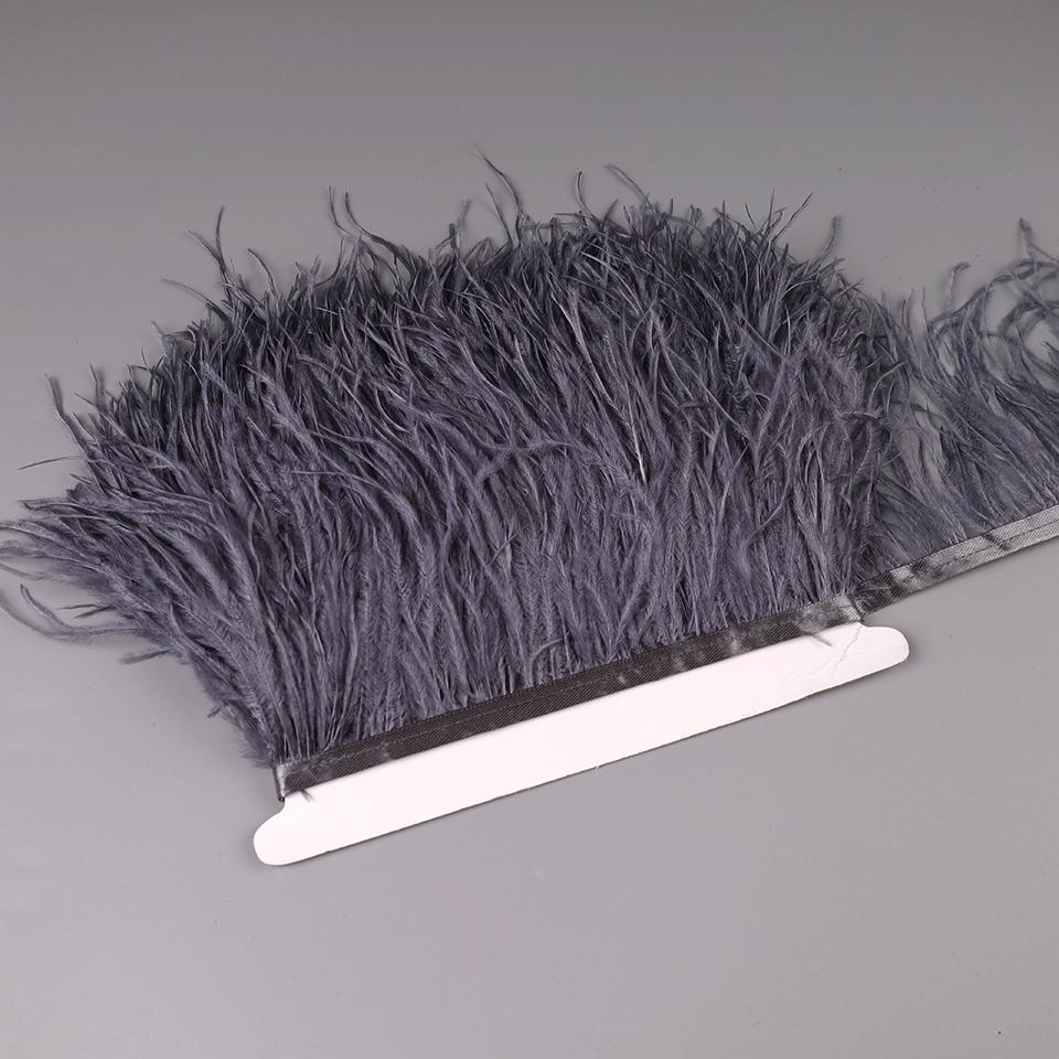 Feather10-15cm Ostrich Feathers Trim Plumes Ribbon Selvage For DIY Wedding Dress Decoration Handiwork Crafts Accessories