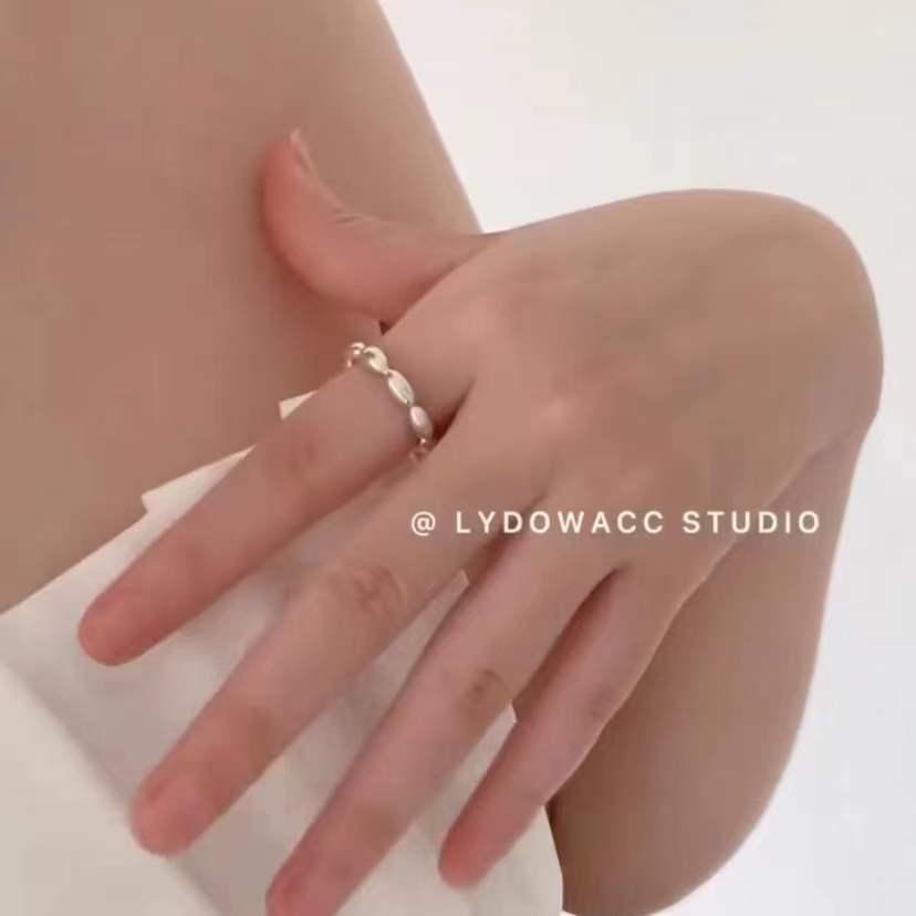 Korean Croissant Open Pig Nose Adjustable Double-Layer Ring for Women